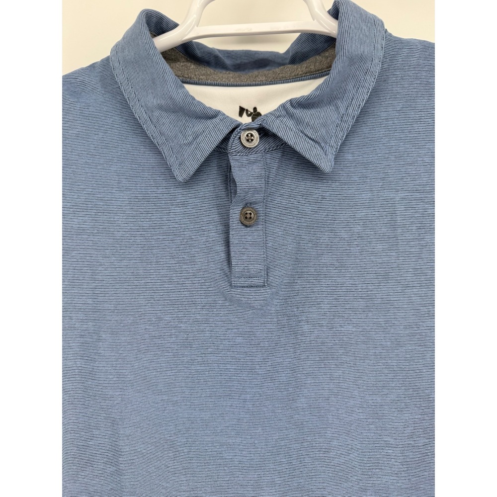 Anderson Ord Performance‎ Golf Polo Men's XL Blue Stripe Deer Creek Country Club